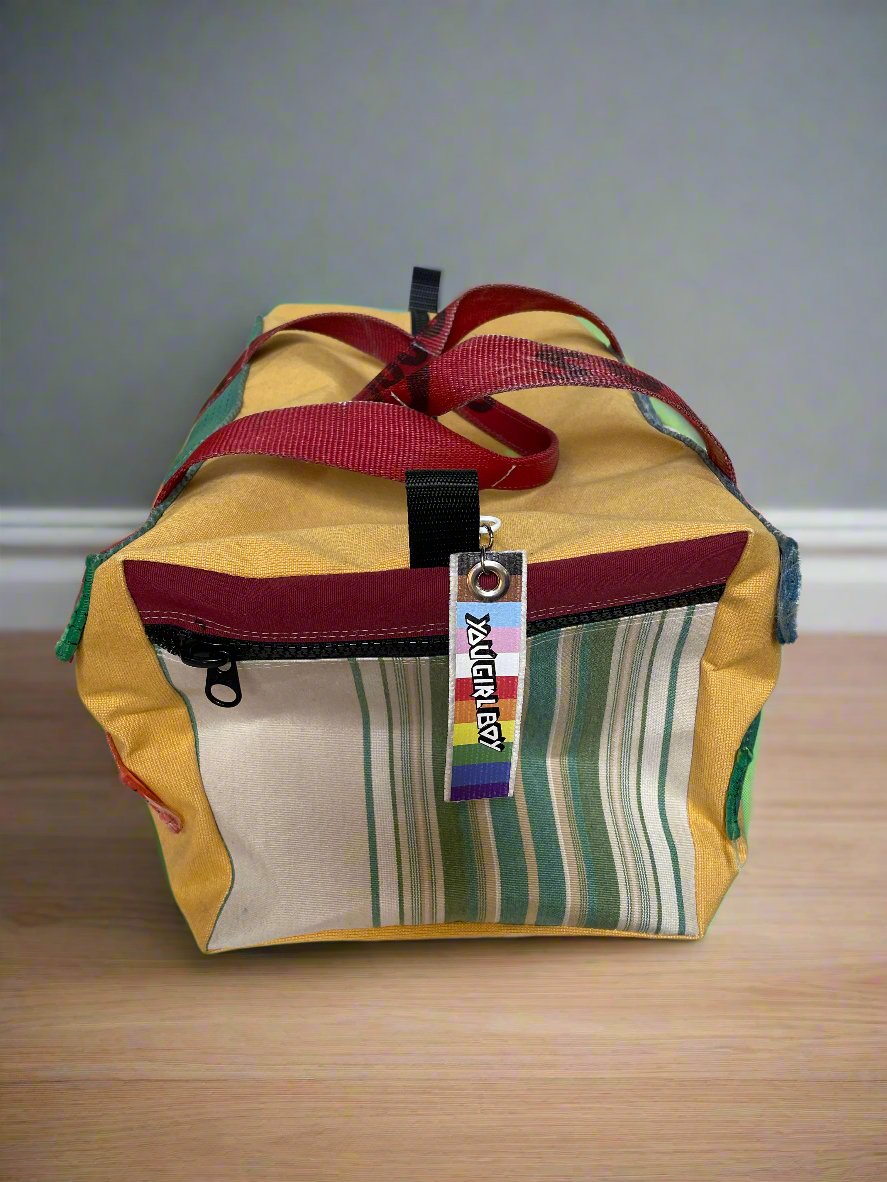 REPURPOSED by You Girl Boy - Canvas Duffle Weekender/Gym Bag - Mustard