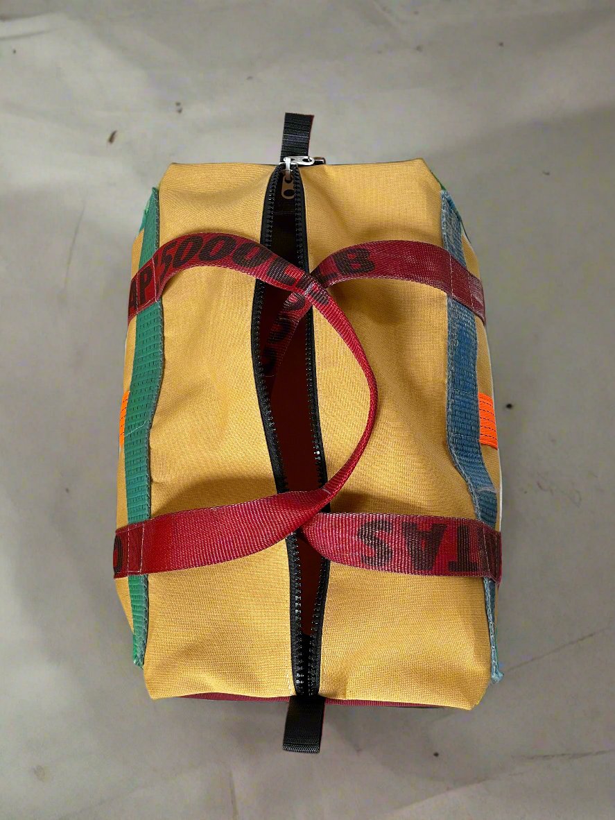 REPURPOSED by You Girl Boy - Canvas Duffle Weekender/Gym Bag - Mustard