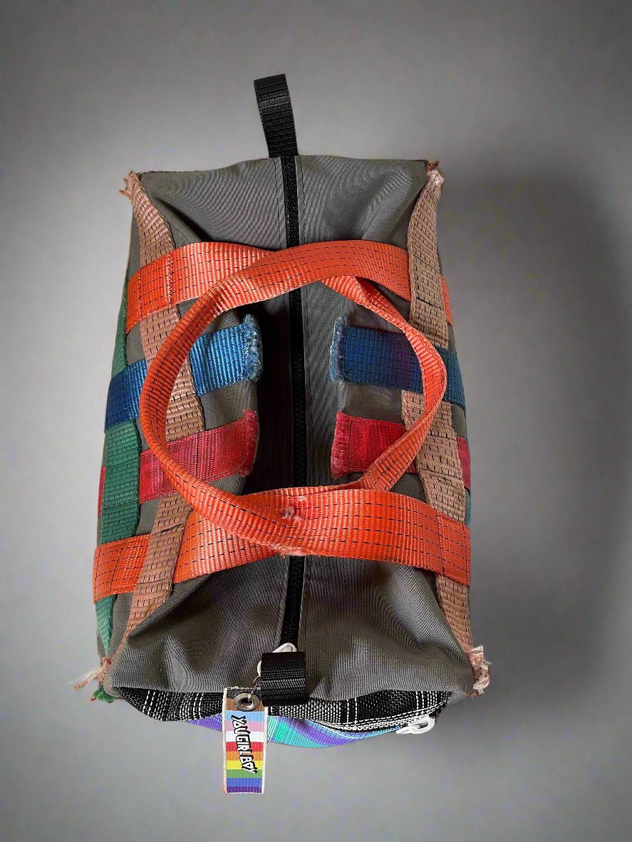 REPURPOSED by You Girl Boy - Canvas Duffle Weekender/Gym Bag - Tartan