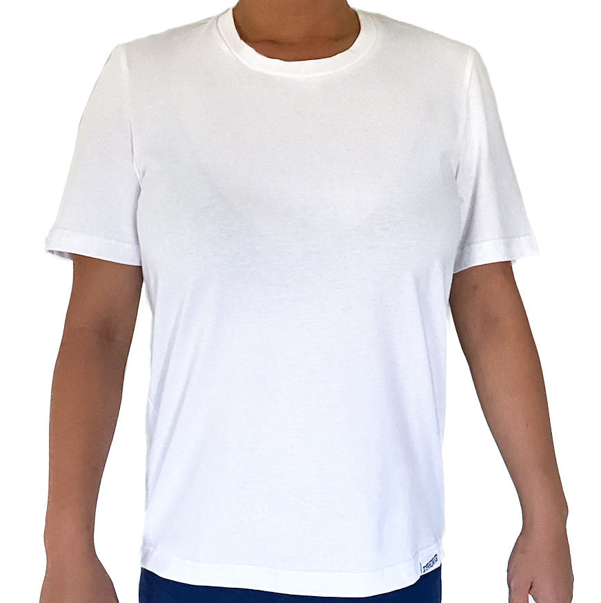 Organic Cotton Gender-Neutral White Crew Neck T-Shirts: 'Extra Comfort'
