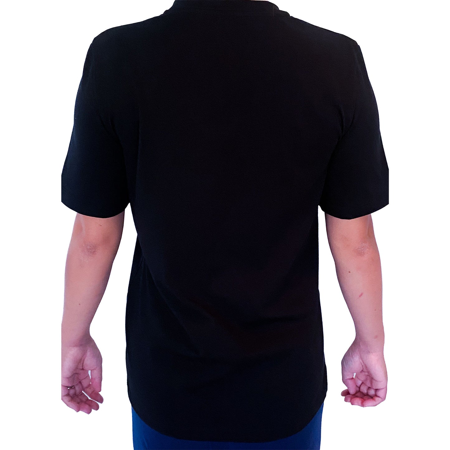 Ethical organic unisex t-shirt Black V neck Classic range